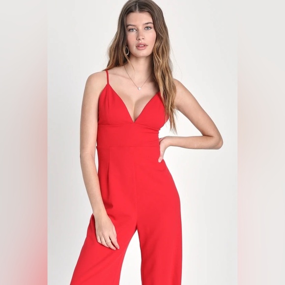 Likely Brooklyn Black Wide Leg Spaghetti Strap Jumpsuit - Picture 14 of 15